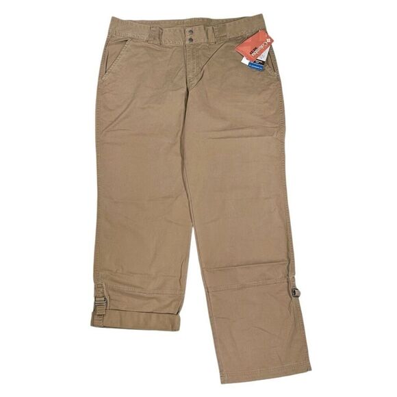NWT Columbia Size 16 Delta Women’s Carroll Creek Pant Straight Leg Rolled Up Leg - Picture 1 of 15